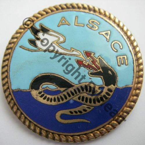 ALSACE  NAVIRE CABLIER ALSACE BATIMENT CIVIL  A.AUGIS ST.BARTH 3Lignes Bol fentre allonge Dos Grenu Src.mi.det17230 25Eur05.14 